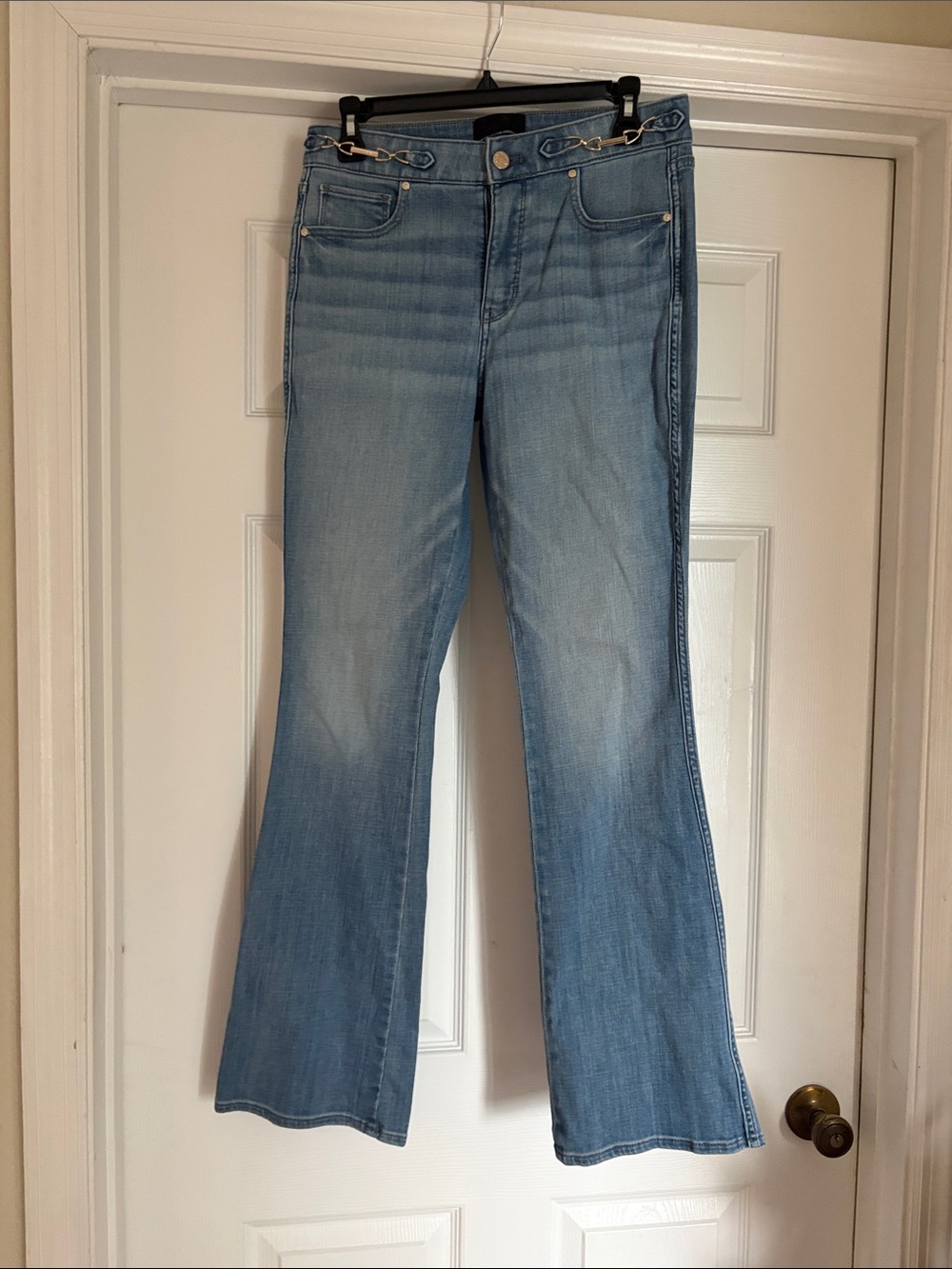 White House Black Market Light Wash Flare Jeans